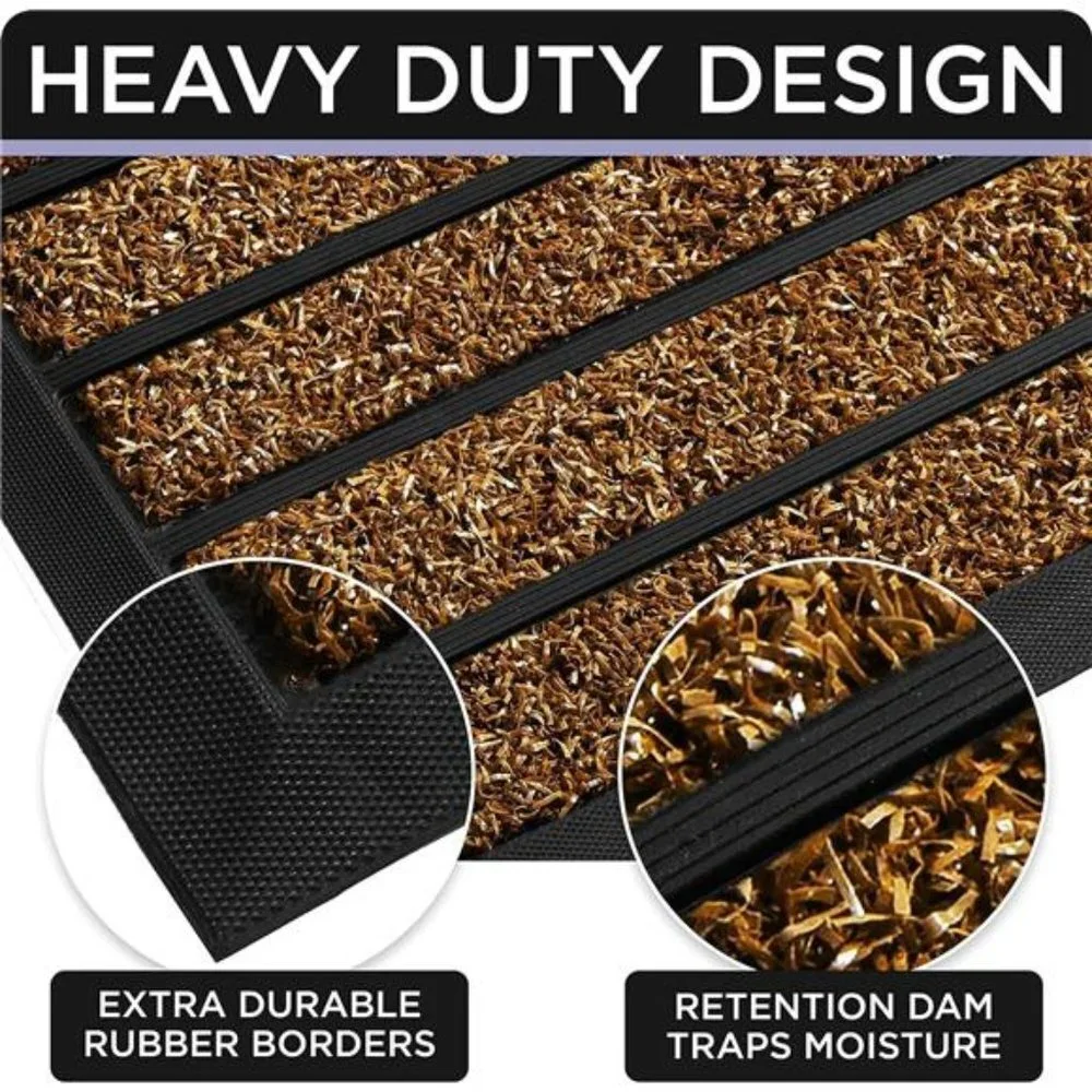 Extra Durable Door Mat - Dirt Trapping Outdoor Welcome Mats - Non-Slip Door Mats